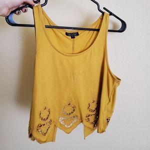 TopShop Yellow Summer Tank Open Back